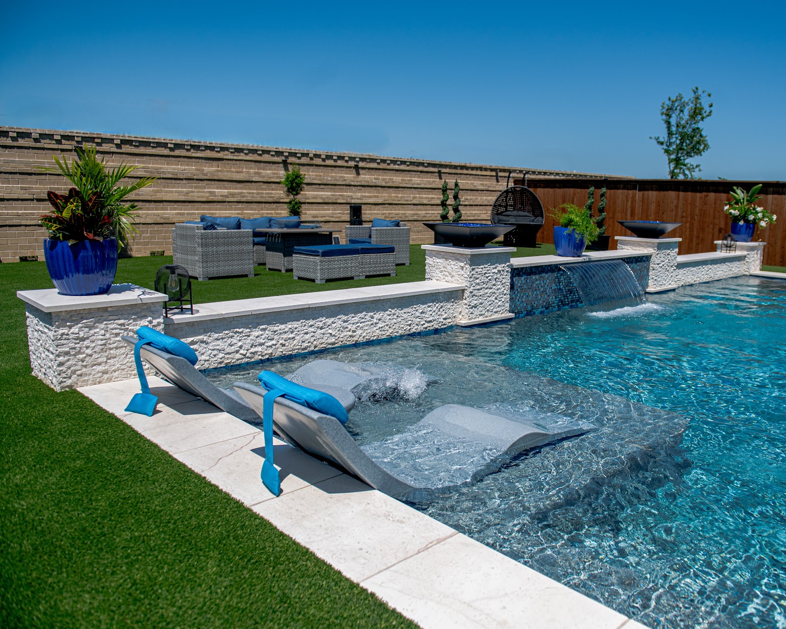 Compact Backyard Pool with Deck